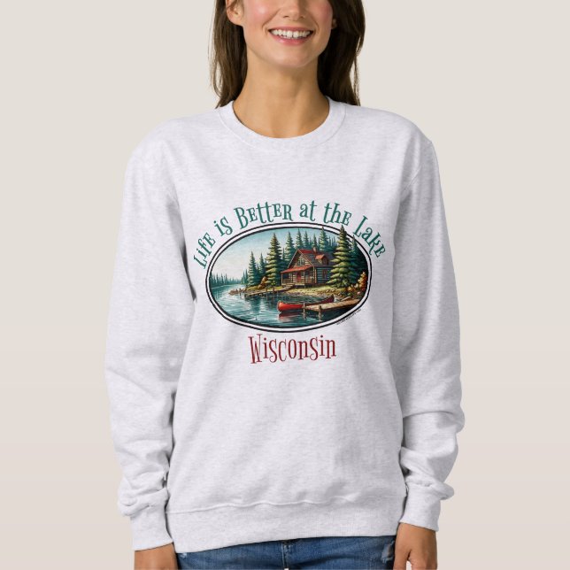 Moletom A vida é melhor no lago (Frente)