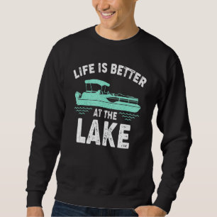 Moletom A Vida É Melhor No Lago Sailboat Navegando Ponto