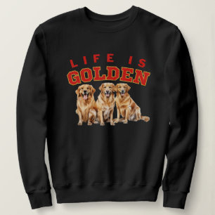Moletom A vida é o ouro DOg Ouro do trevo do sistema Puppy