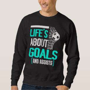 Moletom A Vida É Sobre Gols E Assistências Futebol Soccer