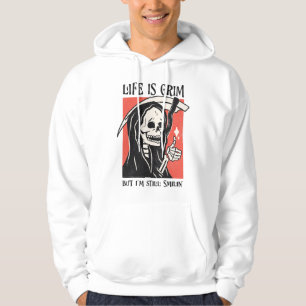 Moletom A Vida É Um Grim Funny Grim Reaper Engraçado Sarcá