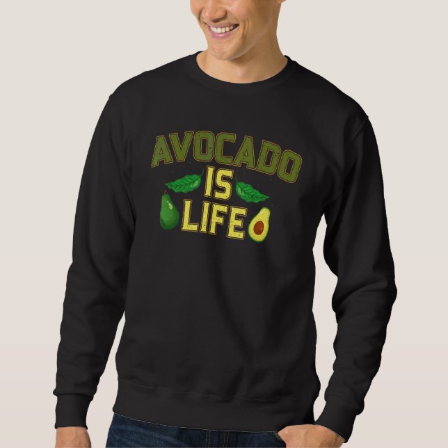 Moletom Abacate É Vida  Abacate  Comida Vegana Agricultor (Frente)