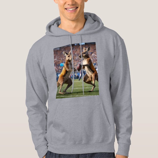 Moletom "Abaixo Em Ação: Kangaroos Jogando Regras Aussie (Frente)