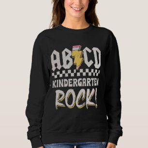 Moletom ABCD Kindergarten Rocks de volta ao Teac do Kinder