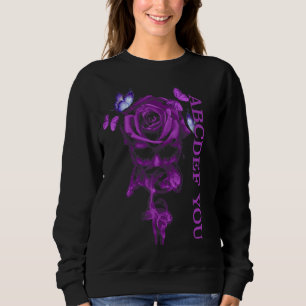 Moletom Abcdef You Skull Rosa Shhh Butterfly Roxo