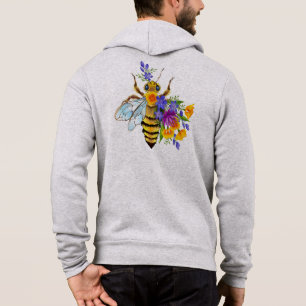 Moletom Abeja flor com plantas silvestres