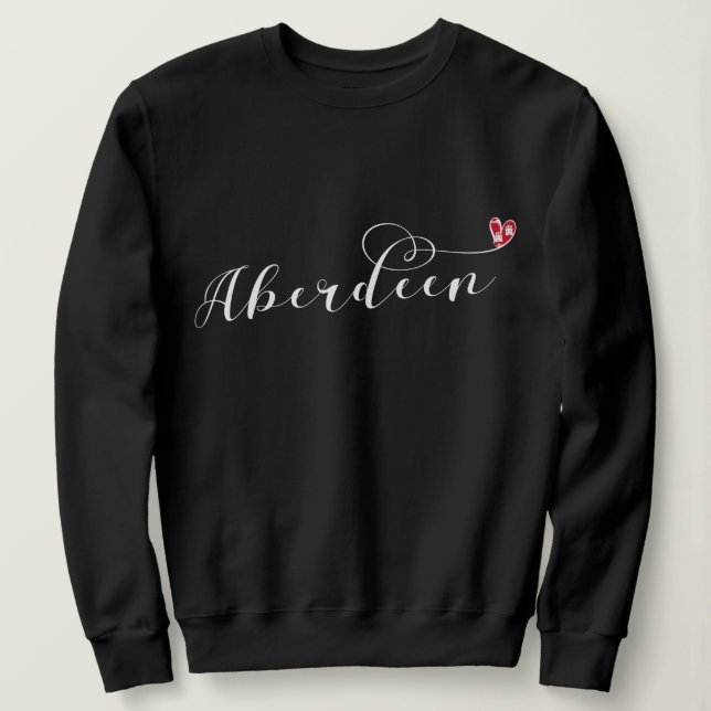 Moletom Aberdeen Flag Heart, Aberdonian (Frente do Design)