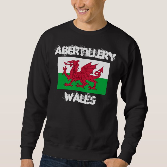 Moletom Abertillery, País de Gales com bandeira galesa (Frente)