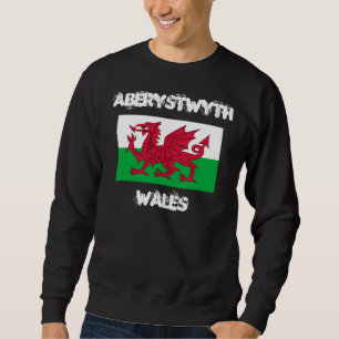 Moletom Aberystwyth, País de Gales com bandeira galesa