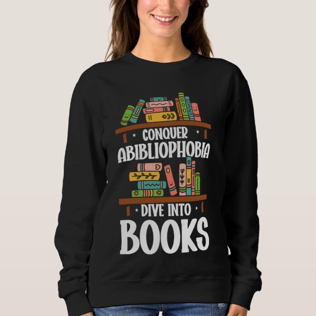 Moletom Abibliofobia do Bookworm do Livro (Frente)