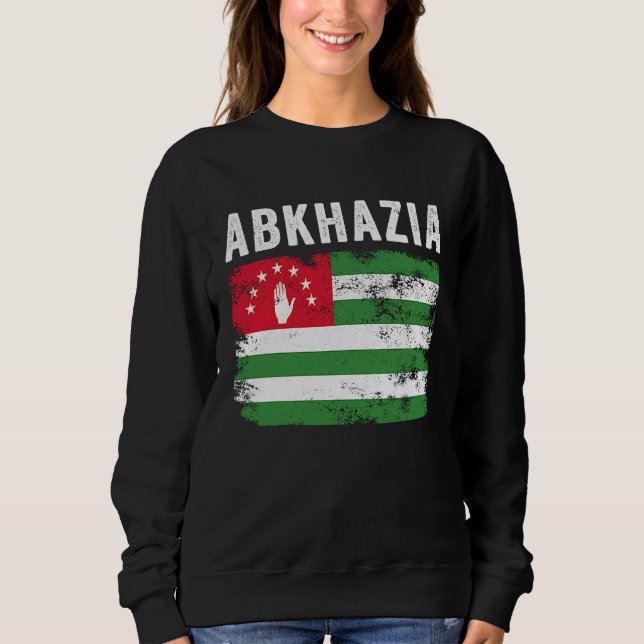 Moletom Abkhazia Flag Distressed  Men Women Kids  Abkhaz F (Frente)