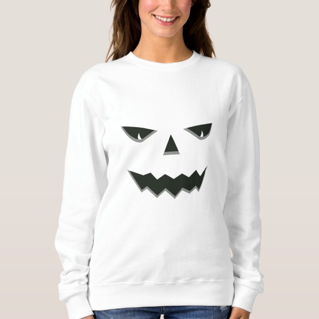 Moletom Abóbora Assustadora Face de Jack O' Lantern Hallow (Frente)