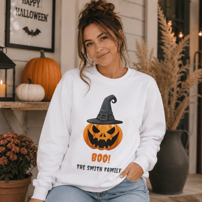 Moletom Abóbora de Halloween “TCHU!” – Nome Personalizado (Criador carregado)