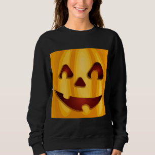 Moletom Abóbora esculpida sorrindo design de Halloween