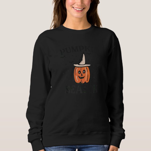 Moletom Abóbora Temporada Retro Halloween Jackolantern (Frente)