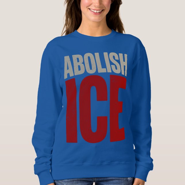 Moletom Abolish ICE Minimalist Protest Typography Design (Frente)