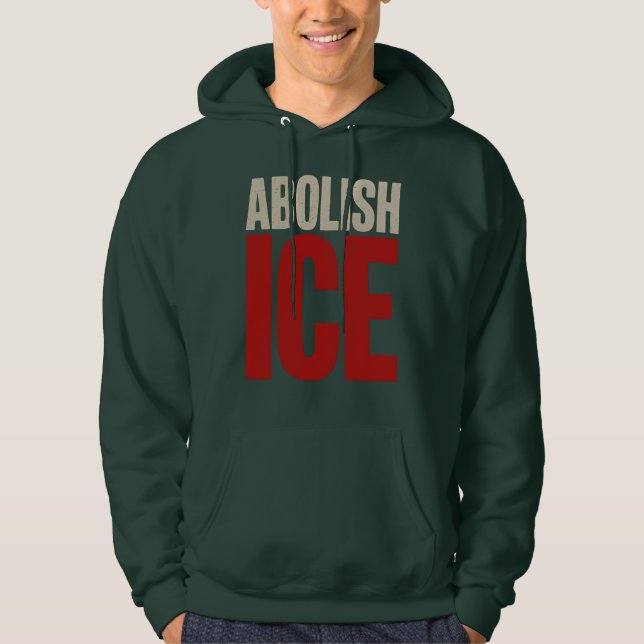 Moletom Abolish ICE Minimalist Protest Typography Design (Frente)