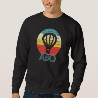 Moletom Abq Hot Air Balon Novo México Retro Sunset Albuco