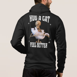 Moletom Abraçar um Gato, Sentir-se Melhor Esqueleto Abraça