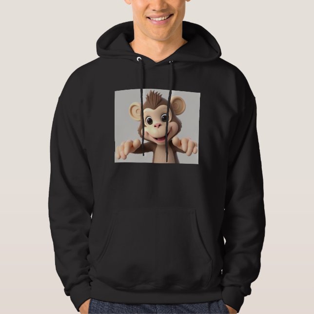 Moletom Abrace-me macaco (Frente)