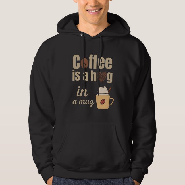 Moletom Abraço numa caneca amante de café engraçado (Frente)