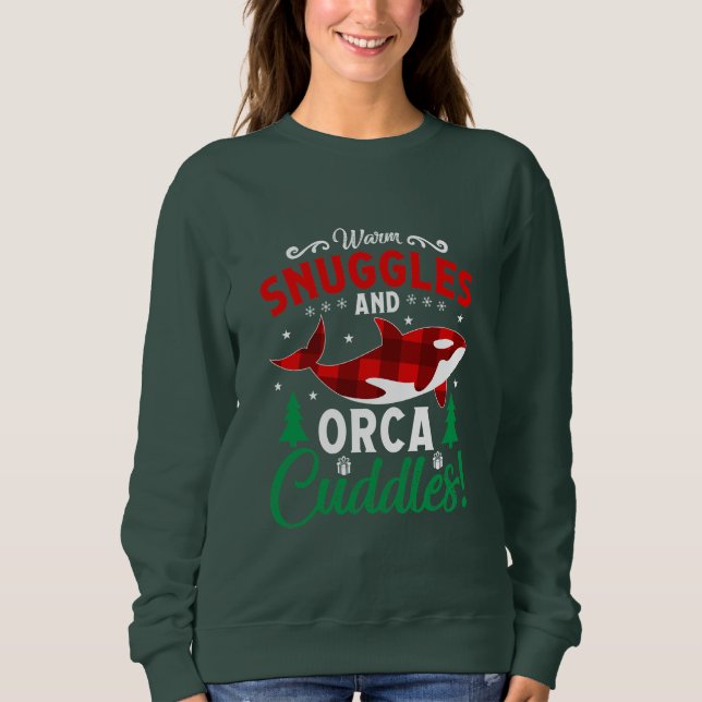 Moletom Abraços Quentes E Carícias De Orca (Frente)