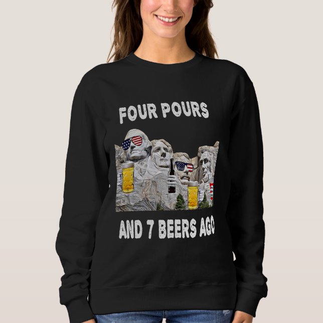 Moletom Abraham Drinkin Tshirt Monte Rushmore Engraçado 4º (Frente)