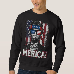Moletom Abraham Lincoln Merica Usa Bandeira Americana 4th 