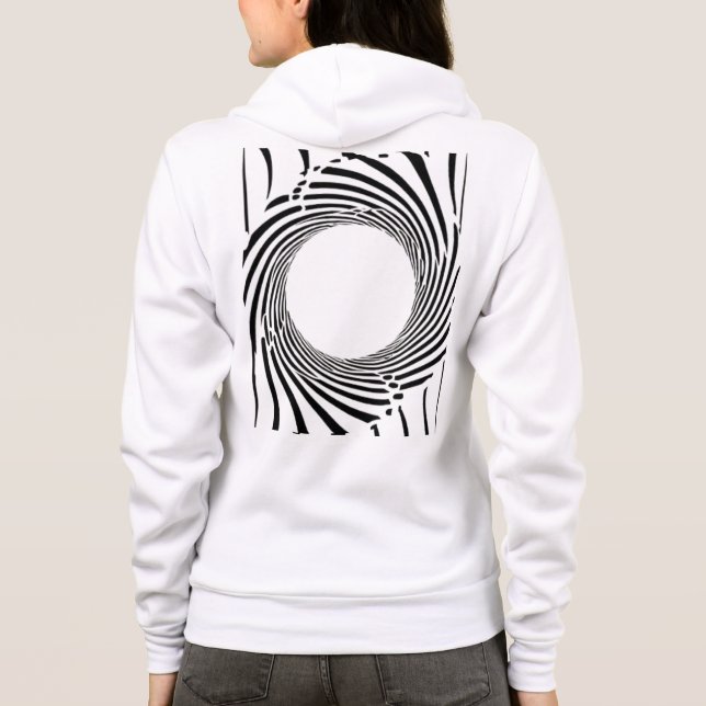 Moletom Abstract Black Hole Spiral Line Art  (Verso)