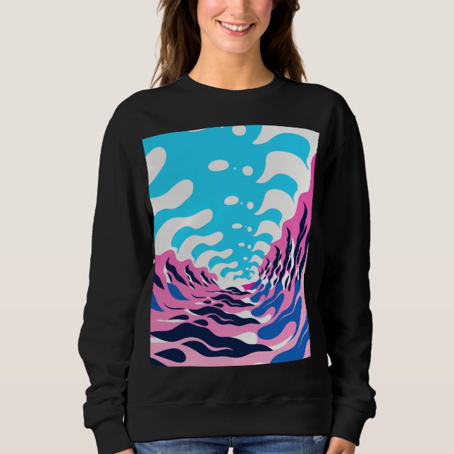 Moletom Abstract Dream Wave – Vibrant Surreal Flow (Frente)