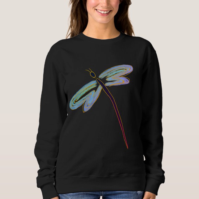 Moletom Abstrato Art Dragonfly Wearable Art Art (Frente)