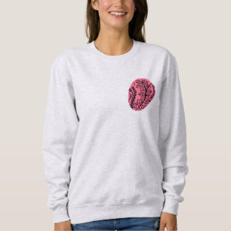 Moletom Abstrato Boho Blob De Tinta Com Flores Silvestres