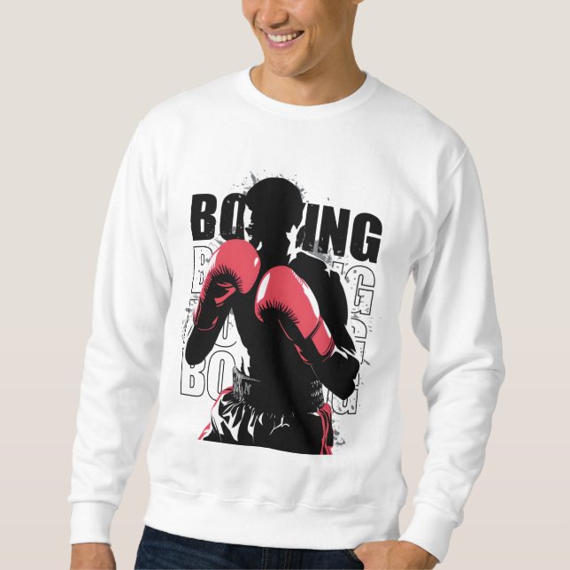 Moletom Abstrato Boxer Silhouette T-Shirt Design - Dinâmic (Frente)