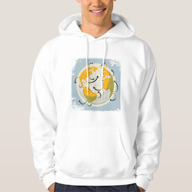 Moletom Abstrato Globe Mens Hoodie (Frente)
