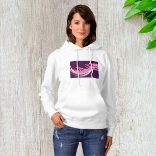 Moletom Abstrato Romântico Corações Rosa Design em Roxo