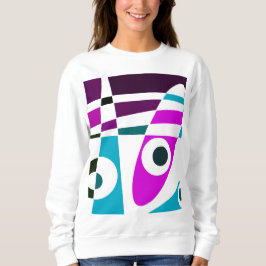 Moletom Abstrato surfing Cyan Magenta White