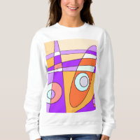 Abstrato Surfing Orange Purple