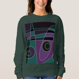 Moletom Abstrato surfing Teal Purple