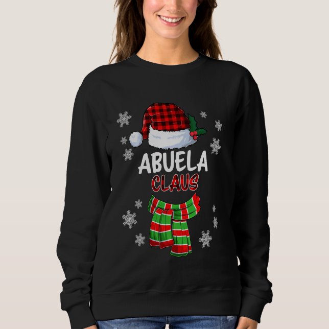 Moletom Abuela Claus Feliz Natal da Família de Combates En (Frente)