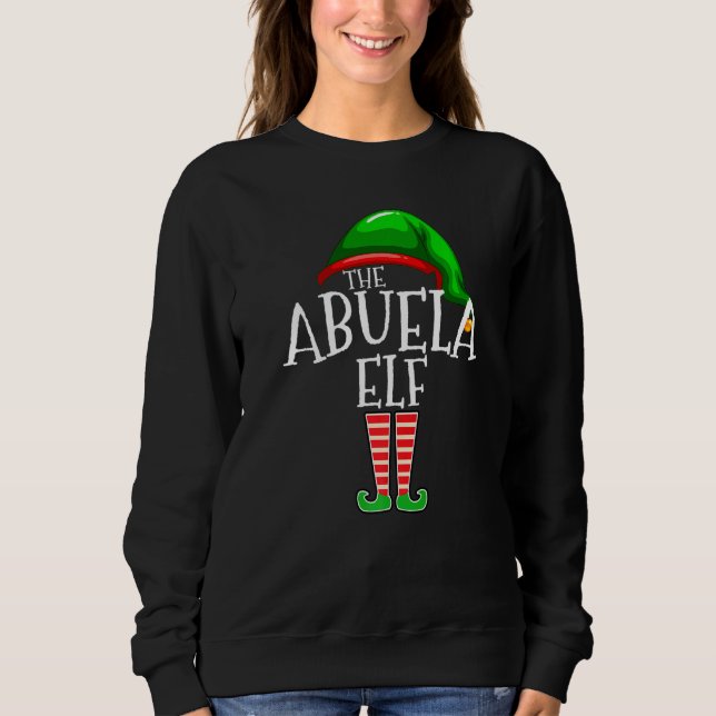 Moletom Abuela Elf  Family Matching Group Christmas  Squad (Frente)
