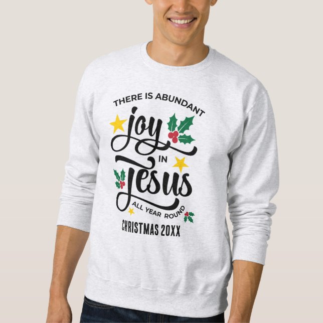 Moletom Abundant Joy in Jesus Christian Christmas (Frente)