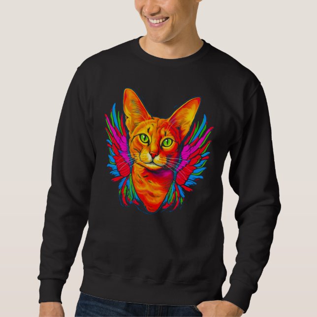 Moletom Abyssinian Cat Angel Wings (Frente)