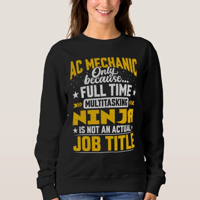 Moletom Ac Mechanical Job Title Air Conditioning Technicia (Frente)