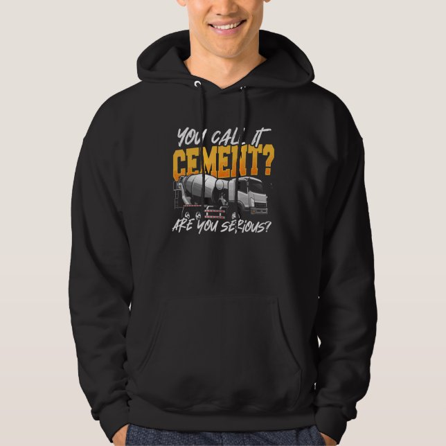 Moletom Acabador de Concreto para um Fã de Construção de C (Frente)