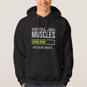 Moletom Academia de Treino Divertida Instalando Músculos P