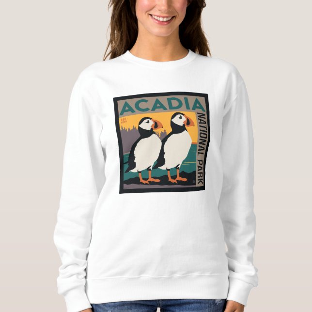 Moletom Acadia National Park, Maine | Puffins (Frente)