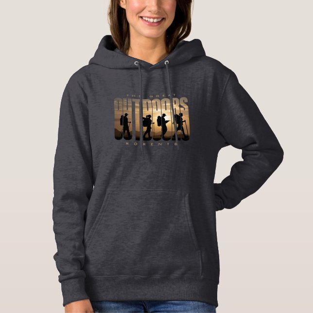 Moletom Acampamento ao ar livre | Hoodie, de uso feminino (Frente)