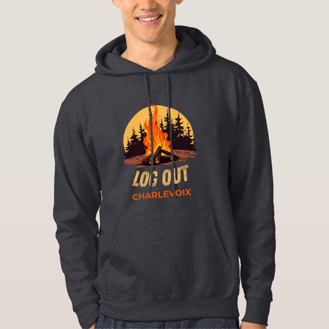 Moletom Acampamento Charlevoix Michigan (Frente)