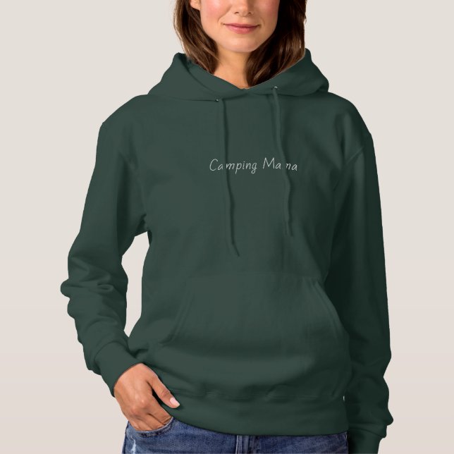Moletom Acampamento Mama Moderno com Tipografia Elegante (Frente)