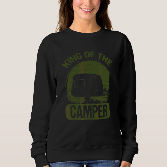 Moletom Acampando Rei Humor Da Campanha (Frente)